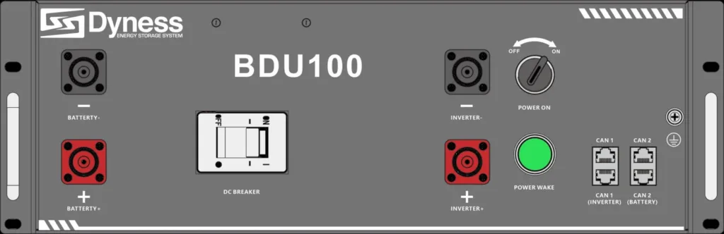 Dyness BDU100 control unit from the manufacturer manual