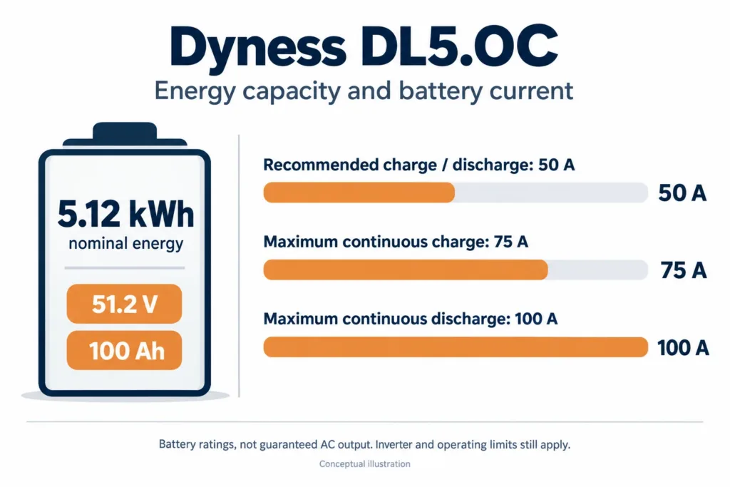DL5.0C current ratings — conceptual illustration