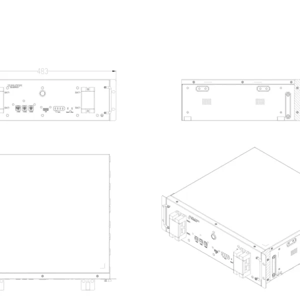 Atrix Basic single-module multi-view drawing from the 2023 manufacturer manual; confirm supplied mounting revision.