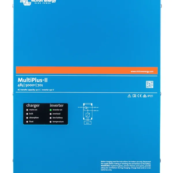 Victron MultiPlus-II 48/5000/70-50 — manufacturer front view.